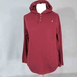 Reel Legends Dri-Fit Fishing Hoodie Shirt XL Red Long Sleeve Performance UPF